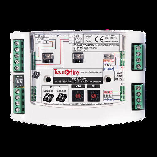 Interface adressable composée de 2 entrées pour dispositifs 4-20MA
