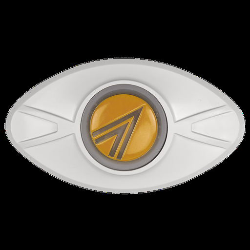 Répéteur optique lumineux de couleur jaune, visible à 360°